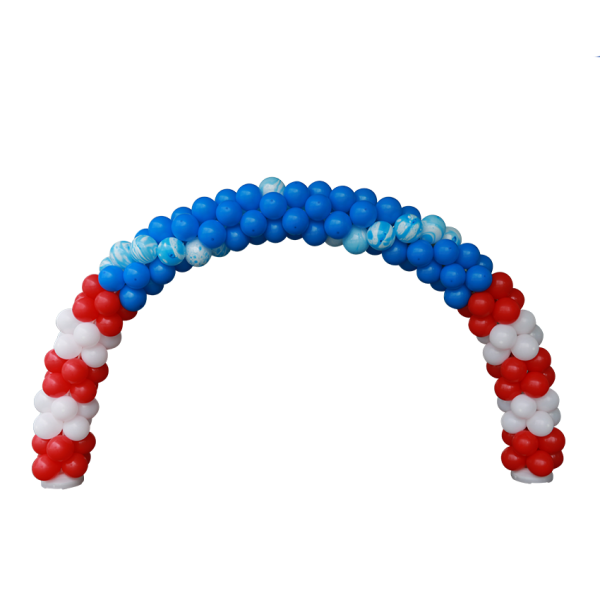 3 Colour Alternate Balloon Arch with Marble Balloons